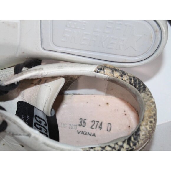 Golden Goose Super-Star White Pink Glitter Low Top Sneakers Womens Size 35 5 - Picture 7 of 14